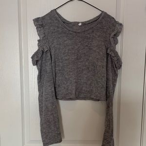 Fancy long sleeve crop top